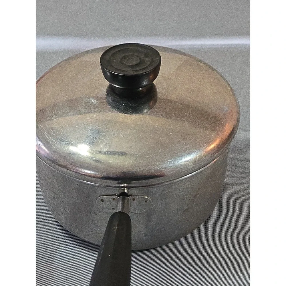 Vtg Revere Ware 1.5 Qt Saucepan Lid Stainless Copper Bottom Clinton IL USA 97-A